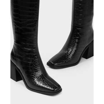 Stylish MUCCCUTE Knee High Boots with Chunky Heel