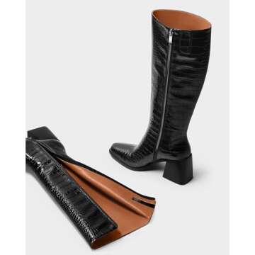 Stylish MUCCCUTE Knee High Boots with Chunky Heel