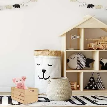 Stylish Unfinished Wood Crate for Home Storage 18x12.5x9.5