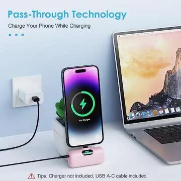 Small Portable Charger for iPhone,Upgraded 5000mAh PD Fast Charging Power Bank,Mini Battery Pack Backup Charger Compatible with iPhone 14/14 Pro Max/13/13 Pro/12 Pro/11/XS/XR/X/8/7/6 etc-Pink