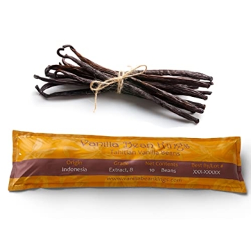 10 Vanilla Beans - Whole Extract Grade B Pods for Baking, Homemade Extract, Brewing, Coffee, Cooking...