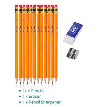 Mr. Pen Premium Pencils and Erasers Set for Everyone