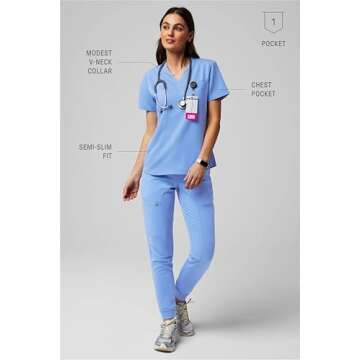 Fabletics Women's MotionTech Scrub Top for Comfort