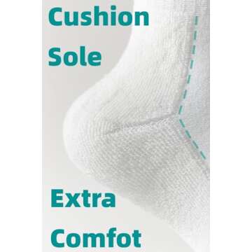 Irisbear Ultimate Comfort White Crew Socks for All-Day Wear