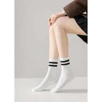 Irisbear White Crew Socks for Ultimate Comfort and Style