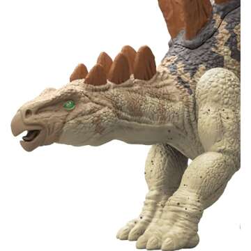 Mattel Jurassic World Strike Attack Dinosaur Toy with Single-Strike Action & Movable Joints, Tuojiangosaurus Action Figure Includes Digital Play