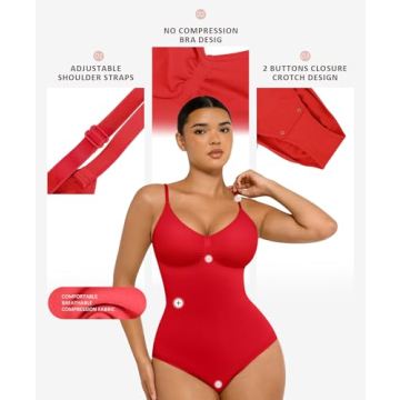 FeelinGirl Shapewear Bodysuit with Tummy Control for Women