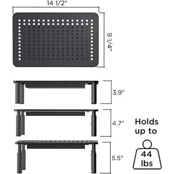 EVOOMI Monitor Stand Riser Adjustable for Ergonomics