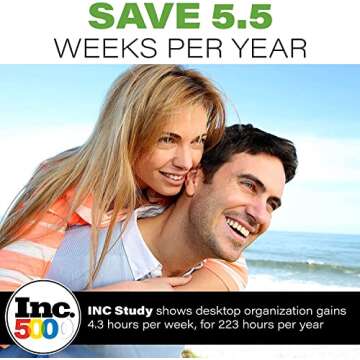 EVOOMI Monitor Stand Riser - Upgraded for Faster Productivity - Anti-Skid, HD Hexagonal Steel - Free Cable Ties - Computer Stand - Laptop, Desktop, Printer, iMac (With Drawer)