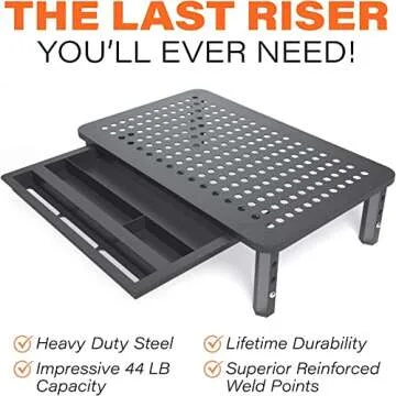 EVOOMI Monitor Stand Riser Adjustable for Ergonomics