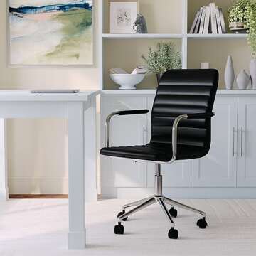 Martha Stewart Taytum Swivel Task Chair for Stylish Home Offices