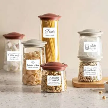 NIIMBOT 3 Rolls White Labels for B1 B21 B3S K3 Label Maker, 1.57'' x 2.76'' (40x70mm) Printer Labels, Food Labels for Jars, Personalized Editable Labels for Home/School/Office