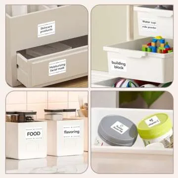 NIIMBOT 3 Rolls White Labels for B1 B21 B3S K3 Label Maker, 1.57'' x 2.76'' (40x70mm) Printer Labels, Food Labels for Jars, Personalized Editable Labels for Home/School/Office