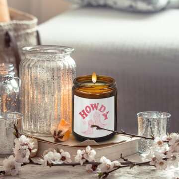 Stylish Cedar Scented Candle for Cowgirls & Women