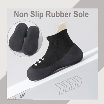 Hstyle Baby Sock Shoes Toddler Walking Shoes Non-Slip Slippers
