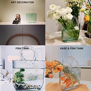 DUEBEL Handmade Glass Vase - Unique Handbag-Shaped Design
