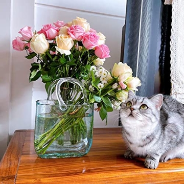 DUEBEL Handmade Glass Vase - Unique Handbag-Shaped Design