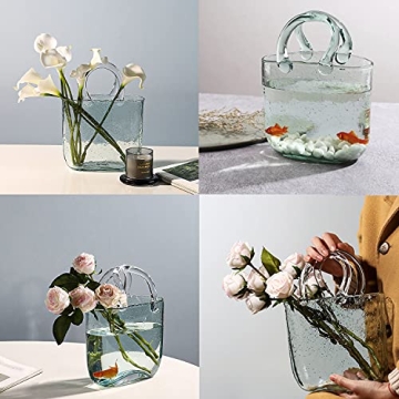 DUEBEL Handmade Glass Vase - Unique Handbag-Shaped Design
