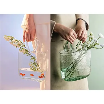 DUEBEL Handmade Glass Vase - Unique Handbag-Shaped Design