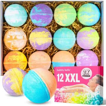 Bubbly Belle: 12 Aromatherapy Bath Bombs Gift Set