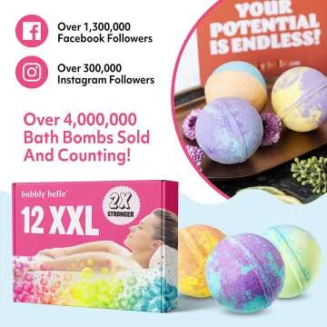 Bubbly Belle: 12 Aromatherapy Bath Bombs Gift Set