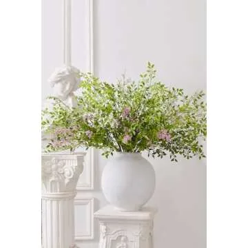 MISSPIN 12pcs 44inch Fake Flowers Home Decor Faux Greenery Stems Branches for Vase Artificial Flowers for Spring Wedding Table Centerpieces