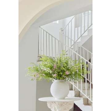 MISSPIN 12pcs 44inch Fake Flowers Home Decor Faux Greenery Stems Branches for Vase Artificial Flowers for Spring Wedding Table Centerpieces