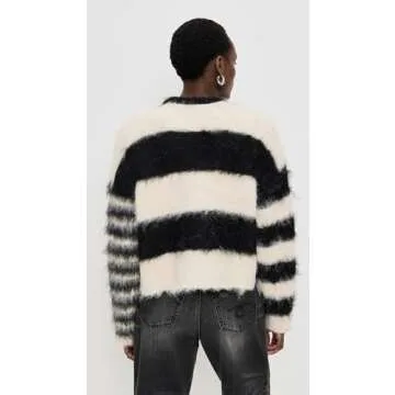 Ragged Priest Women's Humbug Knit Sweater, Ecru/Black, S