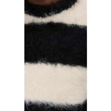 Ragged Priest Women's Humbug Knit Sweater, Ecru/Black, S