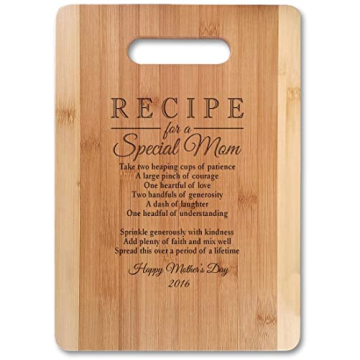 Customized Bamboo Serving Cutting Board for Mother's Day Gift
