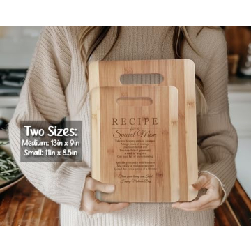 Personalized Bamboo Cutting Board for Special Mom Gift