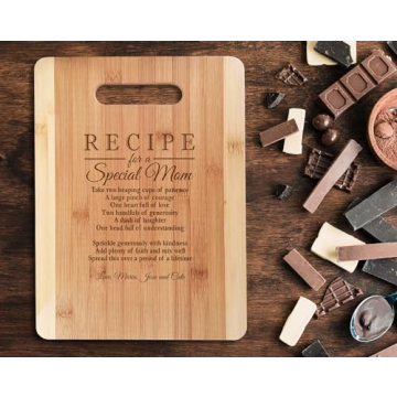 Personalized Bamboo Cutting Board for Special Mom Gift