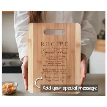 Personalized Bamboo Cutting Board for Special Mom Gift