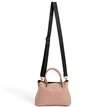 Like Dreams Women's Everyday Vegan Leather Top Handle Detachable Long Strap Bucket Fashion Crossbody (Mauve)