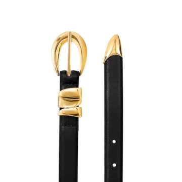 XZQTIVE Women's Skinny Leather Belts - Soft & Stylish Essential