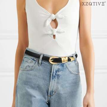 XZQTIVE Women's Skinny Leather Belts for Every Occasion