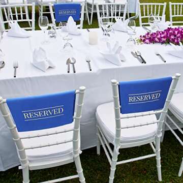 Buryeah Reserved Chair Signs for Events, Weddings, 12 Pcs