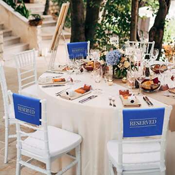 Buryeah Reserved Chair Signs for Events, Weddings, 12 Pcs