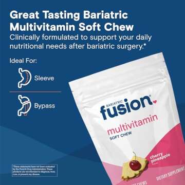 Bariatric Fusion Bariatric Multivitamin Chewable Soft Chew | Cherry Pineapple Flavor | Chewy Bariatr...