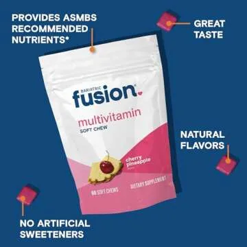 Bariatric Fusion Chewy Multivitamins | Cherry Pineapple Flavor | 60 Count