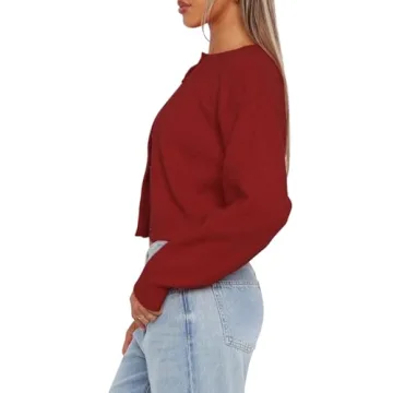 Cute Cropped Cardigan for Women – Soft Y2K Style