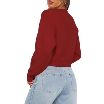 Cute Cropped Cardigan for Women – Soft Y2K Style