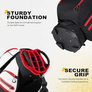 UNIHIMAL Golf Cart Bag with 15 Way Organizer & Rain Cover