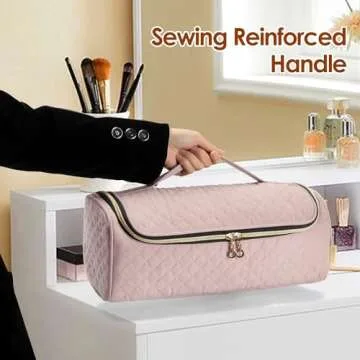 Yarwo Travel Carrying Case Compatible with Shark FlexStyle Styling HD 430, Portable Storage Bag for Airwrap Hair Styler Attachments, Dusty Rose (Bag Only)