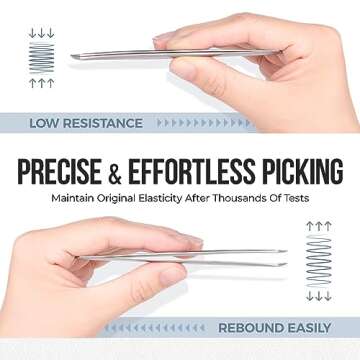 LASHVIEW Lash Tweezer, High Precision Stainless Steel Volume Eyelash Tweezers, Eyelash Extension Tweezers for Profissional Grafting lash Extension, LT02