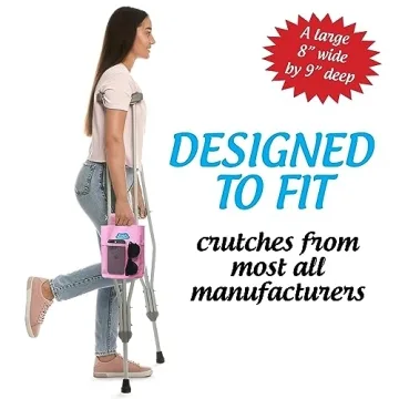 Universal Crutch Bag for Enhanced Mobility - 2-Pocket Design