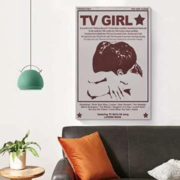 UYHKVXF Tv Girl Vintage Poster Music Posters Canvas Art Poster And Wall Art Picture Print Modern Family Bedroom Decor Posters 12x18inch(30x45cm) (gray)