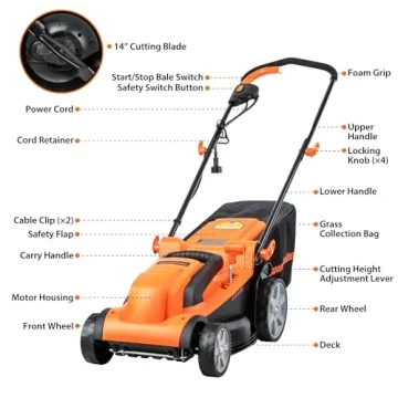 LawnMaster MEB1114K Electric Lawn Mower Lightweight & Durable