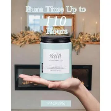 M&SENSE Ocean Breeze Scented Candle Long Lasting Aromatherapy