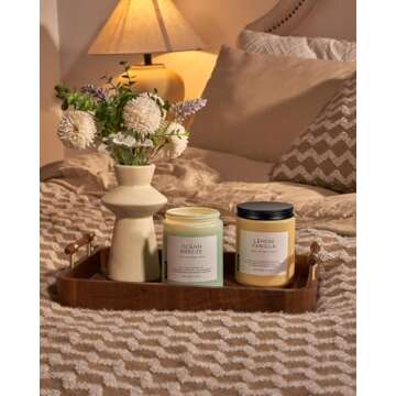 M&SENSE Candle Ocean Breeze Scented, 19.4oz 110 Hour Long Lasting Candle, 2 Wick Pineapple & Mango Scented Natural Soy Candles for Home Scented, Stress Relief Candle Gifts for Women/Men